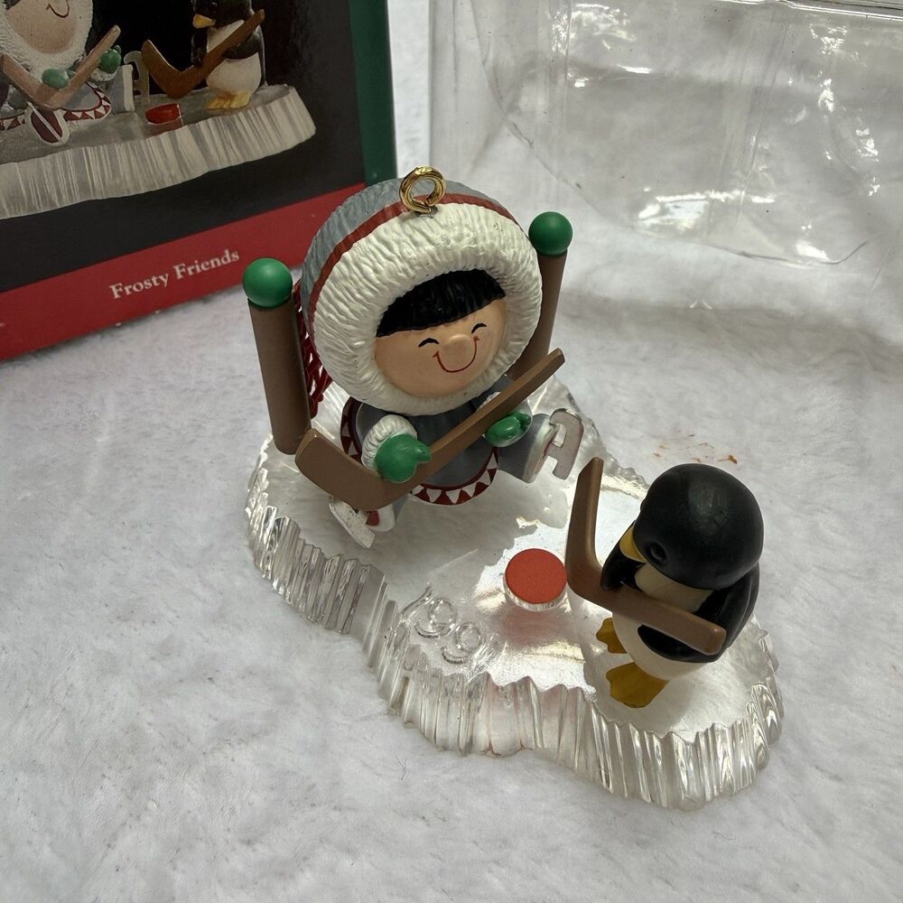 Vintage Hallmark Keepsake Ornament 1991 Frosty Friends 12th in Series Hockey